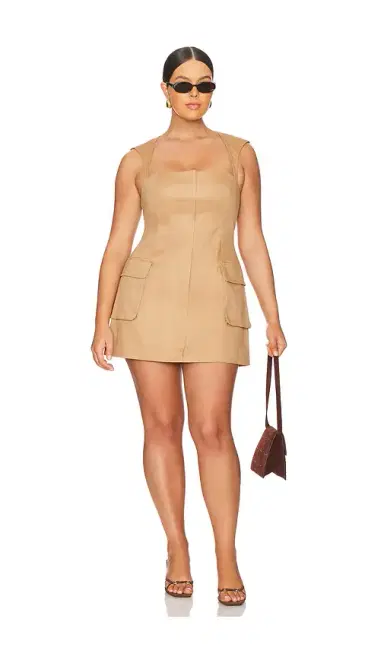 L'Academie Ashleigh Stretch Cotton Cargo Mini Dress | Thumbnail 2 L'Academie Ashleigh Stretch Cotton Cargo Mini Dress | Thumbnail 2