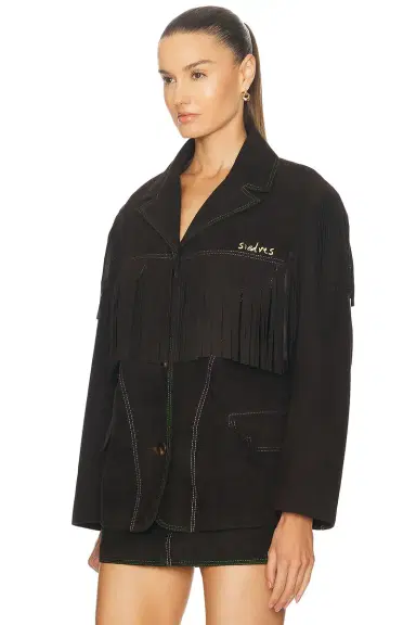 SIEDRÉS For FWRD Suede Fringe Jacket | Thumbnail 4 SIEDRÉS For FWRD Suede Fringe Jacket | Thumbnail 4