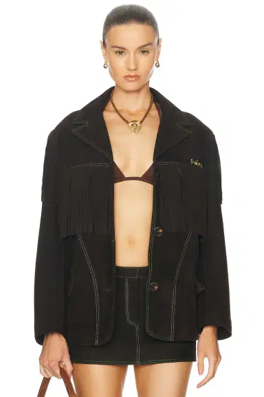 SIEDRÉS For FWRD Suede Fringe Jacket | Thumbnail 1 SIEDRÉS For FWRD Suede Fringe Jacket | Thumbnail 1