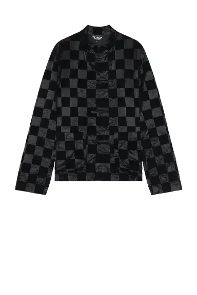 COMME des GARCONS BLACK Checkered Flock Jacket | Thumbnail 1 COMME des GARCONS BLACK Checkered Flock Jacket | Thumbnail 1