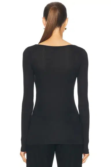 Balenciaga Long Sleeve Decollete Top | Thumbnail 3 Balenciaga Long Sleeve Decollete Top | Thumbnail 3