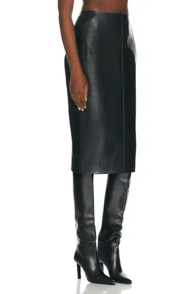 ALAÏA Leather Pencil Skirt | Thumbnail 2 ALAÏA Leather Pencil Skirt | Thumbnail 2