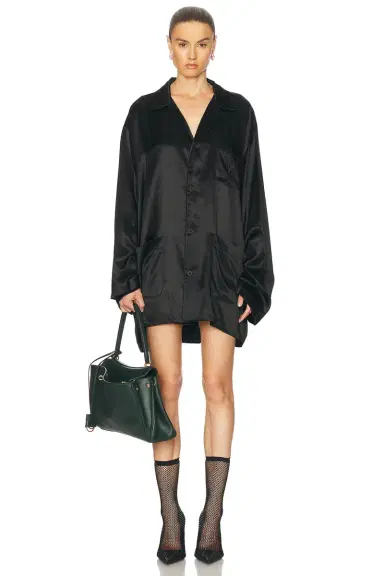 Balenciaga Satin Pyjama Shirt | Thumbnail 1 Balenciaga Satin Pyjama Shirt | Thumbnail 1