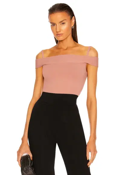 Alaïa Off the Shoulder Bodysuit | Thumbnail 1 Alaïa Off the Shoulder Bodysuit | Thumbnail 1