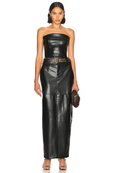 Helsa Waterbased Faux Leather Midi Skirt | Thumbnail 4 Helsa Waterbased Faux Leather Midi Skirt | Thumbnail 4