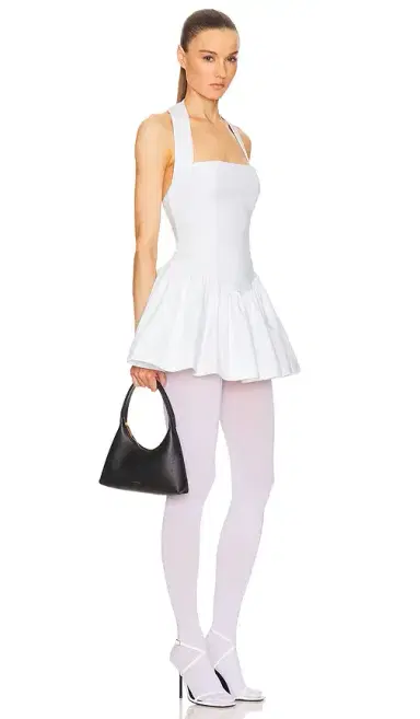Helsa Faille Halter Mini Dress | Thumbnail 2 Helsa Faille Halter Mini Dress | Thumbnail 2