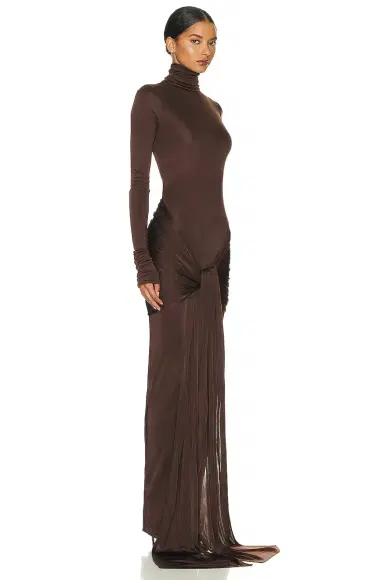 Helsa Slinky Jersey Sarong Maxi Dress | Thumbnail 2 Helsa Slinky Jersey Sarong Maxi Dress | Thumbnail 2