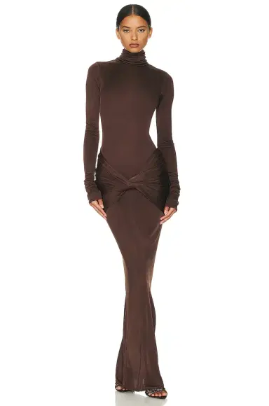 Helsa Slinky Jersey Sarong Maxi Dress | Thumbnail 4 Helsa Slinky Jersey Sarong Maxi Dress | Thumbnail 4