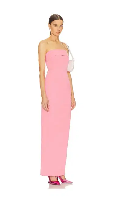 Helsa Tech Gabardine Long Strapless Dress | Thumbnail 2 Helsa Tech Gabardine Long Strapless Dress | Thumbnail 2