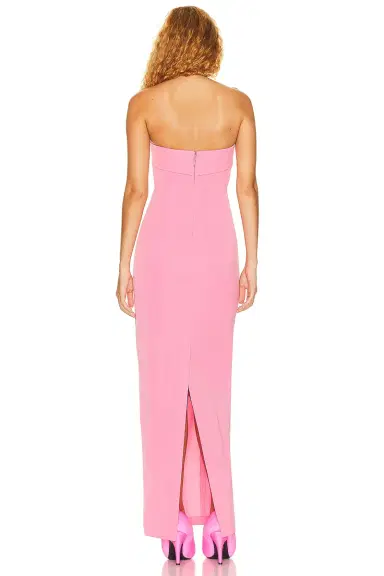 Helsa Tech Gabardine Long Strapless Dress | Thumbnail 5 Helsa Tech Gabardine Long Strapless Dress | Thumbnail 5