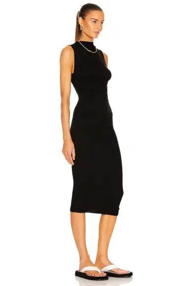 Enza Costa Silk Rib Sleeveless Twist Midi Dress | Thumbnail 2 Enza Costa Silk Rib Sleeveless Twist Midi Dress | Thumbnail 2