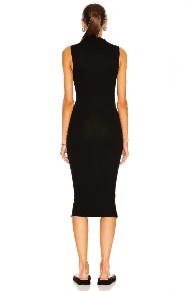 Enza Costa Silk Rib Sleeveless Twist Midi Dress | Thumbnail 3 Enza Costa Silk Rib Sleeveless Twist Midi Dress | Thumbnail 3