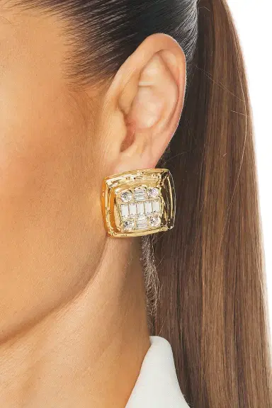 Amina Muaddi Jeanne Earrings | Thumbnail 2 Amina Muaddi Jeanne Earrings | Thumbnail 2