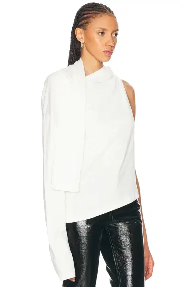 Courreges Off Shoulder Tee | Thumbnail 2 Courreges Off Shoulder Tee | Thumbnail 2