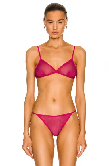 Saint Laurent All Over Logo Triangle Bra | Thumbnail 1 Saint Laurent All Over Logo Triangle Bra | Thumbnail 1