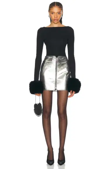 The Sei Zipped Leather Mini Skirt | Thumbnail 5 The Sei Zipped Leather Mini Skirt | Thumbnail 5