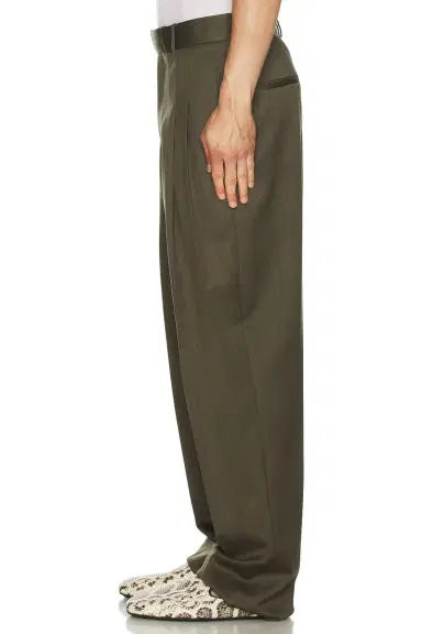 Bottega Veneta Subtle Wool Chevron Two Pleats Straight Trousers | Thumbnail 4 Bottega Veneta Subtle Wool Chevron Two Pleats Straight Trousers | Thumbnail 4