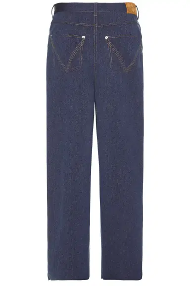 Bottega Veneta Melange Wool Cotton Drill Straight Trousers | Thumbnail 2 Bottega Veneta Melange Wool Cotton Drill Straight Trousers | Thumbnail 2