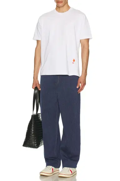 Bottega Veneta Melange Wool Cotton Drill Straight Trousers | Thumbnail 5 Bottega Veneta Melange Wool Cotton Drill Straight Trousers | Thumbnail 5