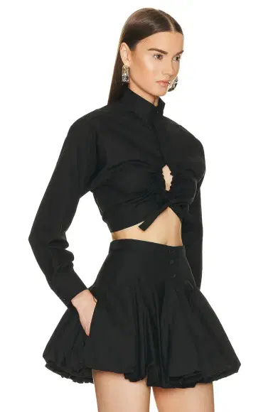 ALAÏA Cropped Shirt | Thumbnail 2 ALAÏA Cropped Shirt | Thumbnail 2