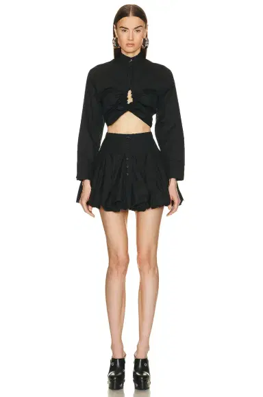 ALAÏA Cropped Shirt | Thumbnail 4 ALAÏA Cropped Shirt | Thumbnail 4