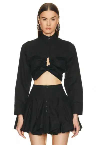 ALAÏA Cropped Shirt | Thumbnail 1 ALAÏA Cropped Shirt | Thumbnail 1