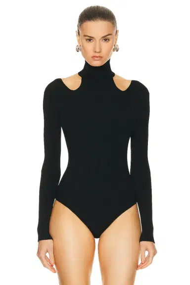 Alaïa Cut Out Bodysuit Top | Thumbnail 2 Alaïa Cut Out Bodysuit Top | Thumbnail 2