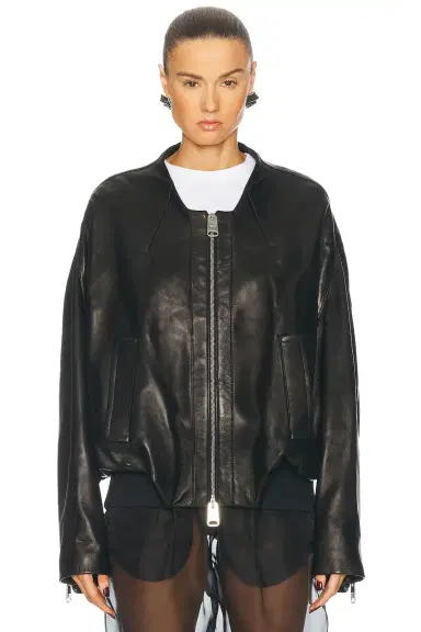 Khaite Hewit Leather Jacket | Thumbnail 2 Khaite Hewit Leather Jacket | Thumbnail 2