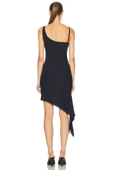 Courreges Knot Tech Crepe Dress | Thumbnail 4 Courreges Knot Tech Crepe Dress | Thumbnail 4