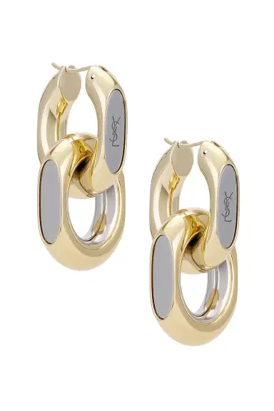 Saint Laurent YSL Duo Link Earrings | Thumbnail 3 Saint Laurent YSL Duo Link Earrings | Thumbnail 3