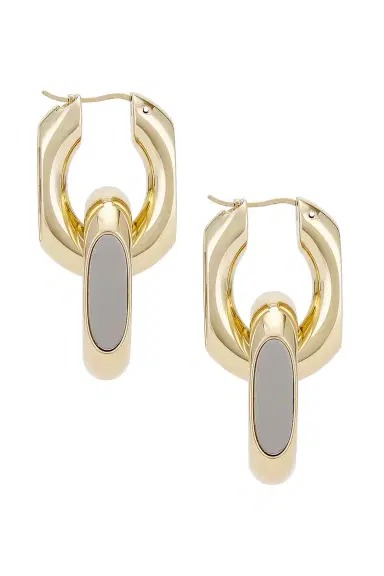 Saint Laurent YSL Duo Link Earrings | Thumbnail 4 Saint Laurent YSL Duo Link Earrings | Thumbnail 4
