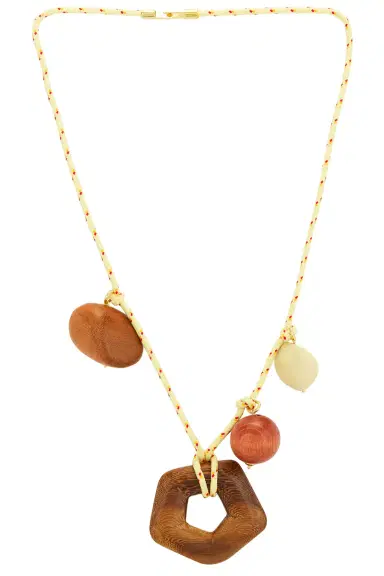 Timeless Pearly Wooden Charms Necklace | Thumbnail 3 Timeless Pearly Wooden Charms Necklace | Thumbnail 3