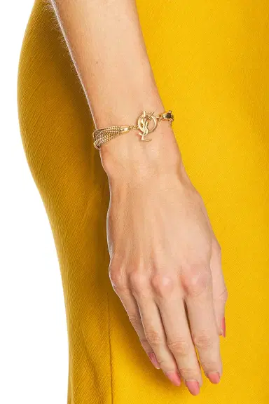 Saint Laurent YSL Multi Chain T Bar Bracelet | Thumbnail 2 Saint Laurent YSL Multi Chain T Bar Bracelet | Thumbnail 2