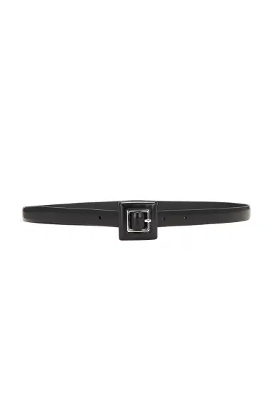 Saint Laurent Skinny Brushed Leather Belt | Thumbnail 1 Saint Laurent Skinny Brushed Leather Belt | Thumbnail 1