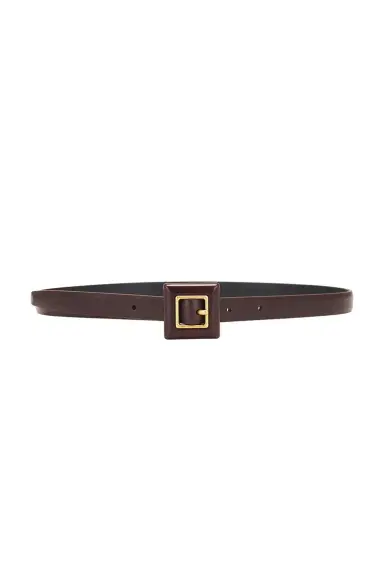 Saint Laurent Skinny Brushed Leather Belt | Thumbnail 1 Saint Laurent Skinny Brushed Leather Belt | Thumbnail 1