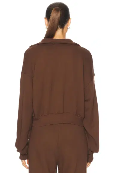 ÉTERNE Cropped Half Zip Sweatshirt | Thumbnail 3 ÉTERNE Cropped Half Zip Sweatshirt | Thumbnail 3