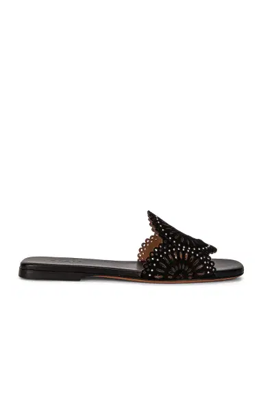 ALAÏA Perforated Molukai Mules | Thumbnail 1 ALAÏA Perforated Molukai Mules | Thumbnail 1