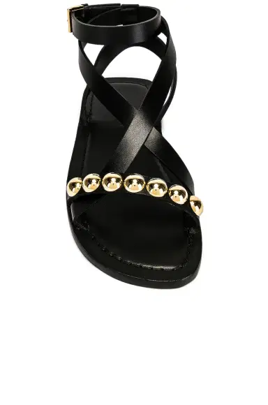Alaïa Flat Ankle Strap Sandals | Thumbnail 4 Alaïa Flat Ankle Strap Sandals | Thumbnail 4