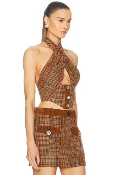 AREA Crystal Halter Top | Thumbnail 2 AREA Crystal Halter Top | Thumbnail 2