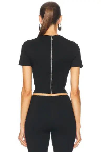 AREA Zipper Bustier Cup T-Shirt | Thumbnail 3 AREA Zipper Bustier Cup T-Shirt | Thumbnail 3