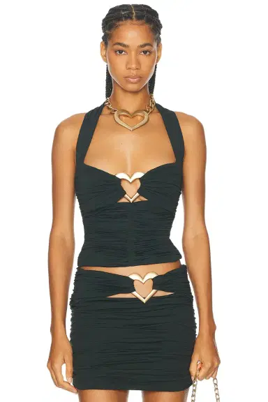 AREA Ruched Halter Top | Thumbnail 1 AREA Ruched Halter Top | Thumbnail 1