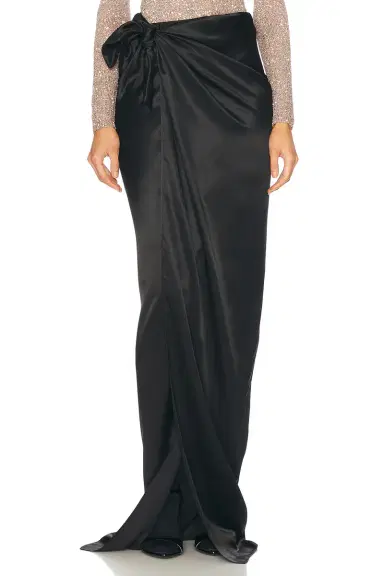 Balenciaga Satin Wrap Skirt | Thumbnail 1 Balenciaga Satin Wrap Skirt | Thumbnail 1