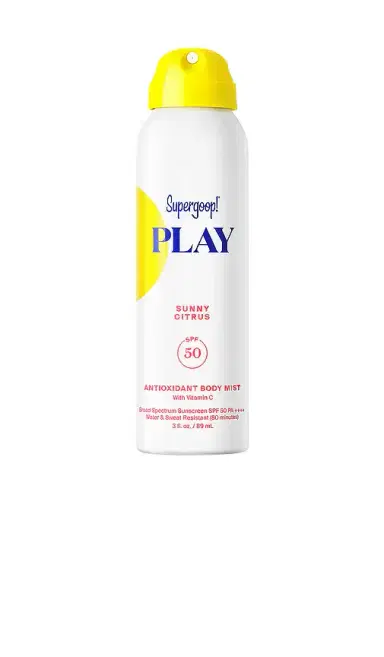 SUPERGOOP! PLAY Antioxidant Body Mist SPF 50 3 oz | Thumbnail 1 SUPERGOOP! PLAY Antioxidant Body Mist SPF 50 3 oz | Thumbnail 1