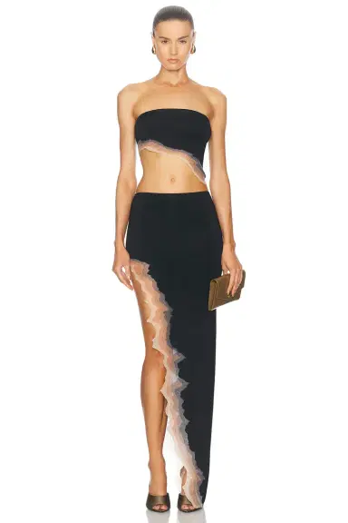 Grace Ling Flame Slit Maxi Skirt | Thumbnail 5 Grace Ling Flame Slit Maxi Skirt | Thumbnail 5