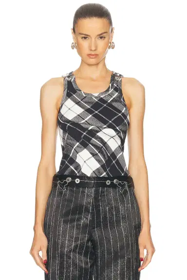 Jean Paul Gaultier Tartan Tank Top | Thumbnail 1 Jean Paul Gaultier Tartan Tank Top | Thumbnail 1