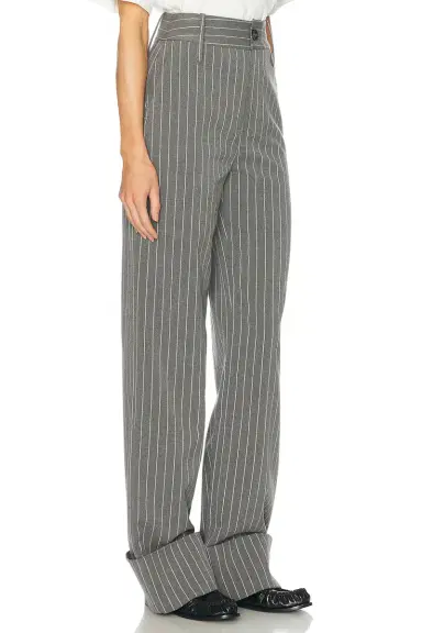 Helsa Pinstripe High Waist Cuffed Pants | Thumbnail 5 Helsa Pinstripe High Waist Cuffed Pants | Thumbnail 5