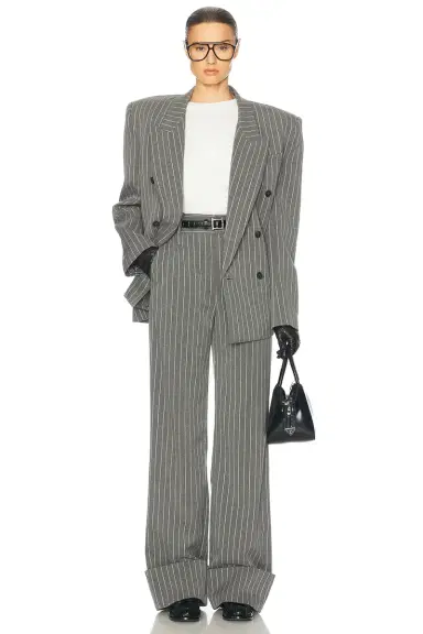 Helsa Pinstripe High Waist Cuffed Pants | Thumbnail 8 Helsa Pinstripe High Waist Cuffed Pants | Thumbnail 8