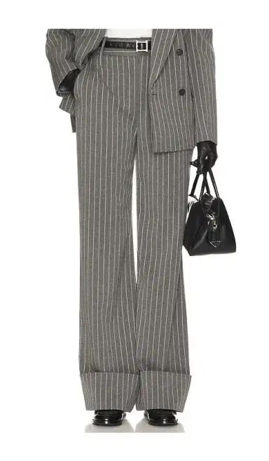 Helsa Pinstripe High Waist Cuffed Pants | Thumbnail 1 Helsa Pinstripe High Waist Cuffed Pants | Thumbnail 1