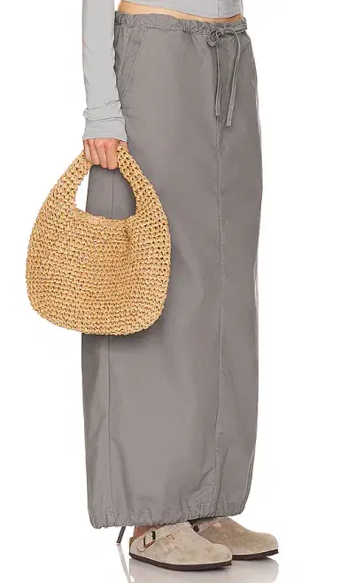Helsa Workwear Drawcord Maxi Skirt | Thumbnail 2 Helsa Workwear Drawcord Maxi Skirt | Thumbnail 2