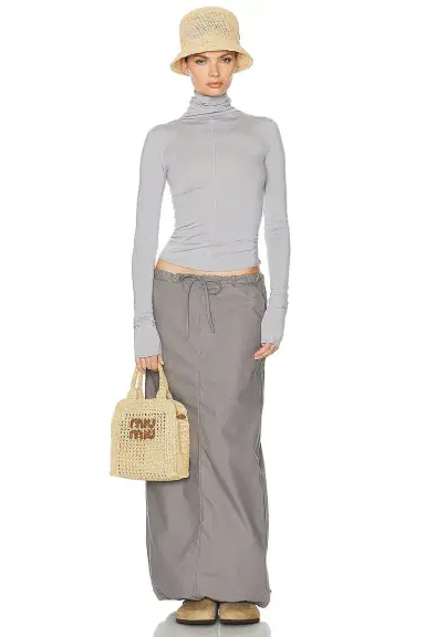 Helsa Workwear Drawcord Maxi Skirt | Thumbnail 7 Helsa Workwear Drawcord Maxi Skirt | Thumbnail 7